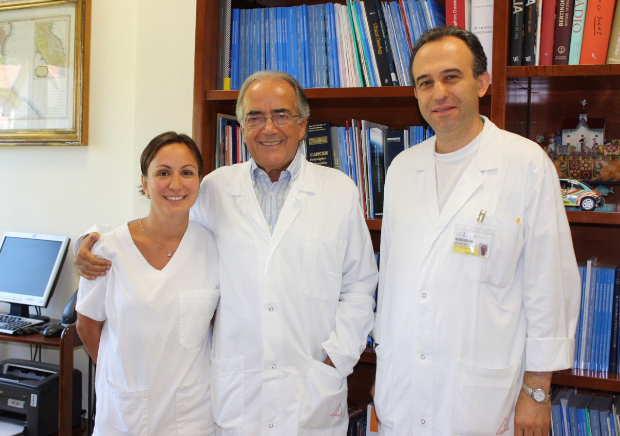 La dr.ssa Mercatali, il prof. Amadori e il dr. Ibrahim